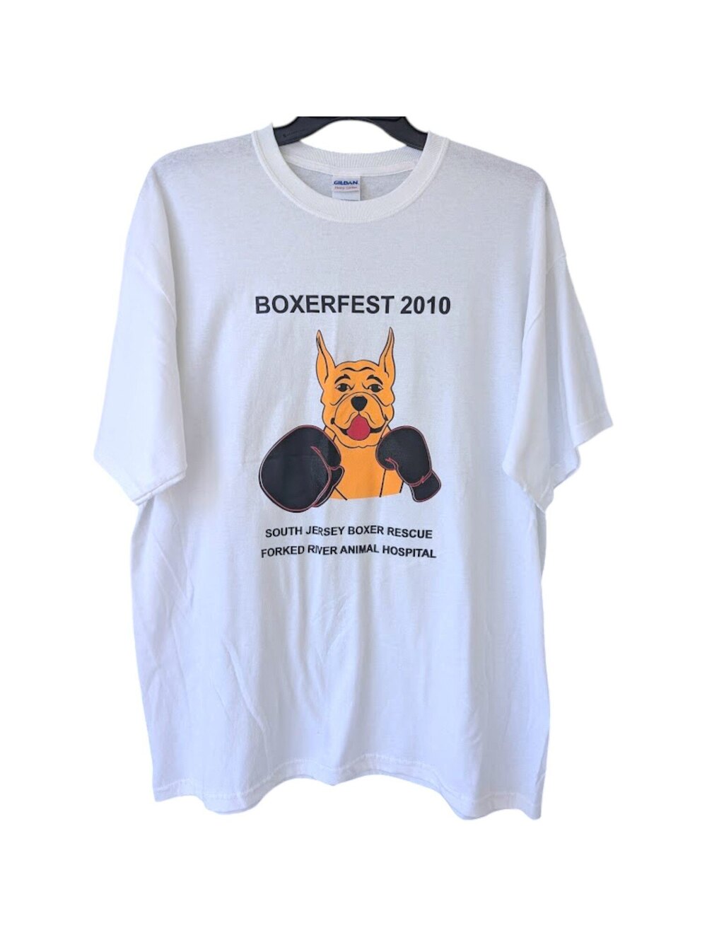 Vintage Boxerfest 2010 Shirt XXL White South Jersey Boxer Rescue Dog Graphic Tee